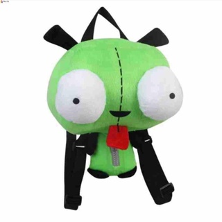 Leota กระเป๋าเป้สะพายหลัง แบบนิ่ม ลายการ์ตูนเอเลี่ยน Invader Zim 35 ซม. 20 ซม. สําหรับตกแต่งห้อง