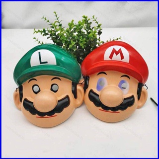 Yt1 หน้ากากคอสเพลย์ Super Mario Bros Luigi พร็อพปาร์ตี้ฮาโลวีน สําหรับเด็ก TY1