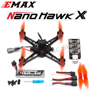 Emax Nanohawk X โดรนบังคับ FPV BNF 3 นิ้ว 120 มม. น้ําหนักเบา พร้อมใบพัดควบคุมการบิน F4 TH12025 11000KV Nano3 2 ใบพัด