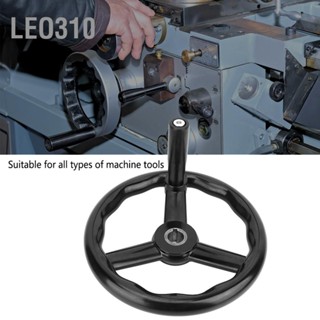 Leo310 250 * 22 มม. สีดำกันลื่น Bakelite 3 Spoked Lathe Handwheel พร้อมที่จับสำหรับเครื่องมือกล