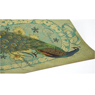 Hand painted Peacock Kraft Paper Poster Sticker Clearance sale