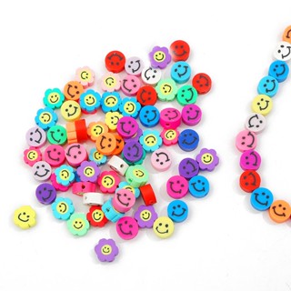 10pcs/lot Soft Ceramic Beads Sun Flower Smiling Face For DIY Jewelry Making Accessories Clearance sale