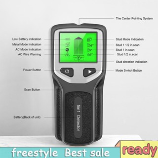 [freestyle01.th] 5 in 1 เครื่องสแกนเนอร์ตรวจจับโลหะ หน้าจอ LCD AC สําหรับติดผนัง