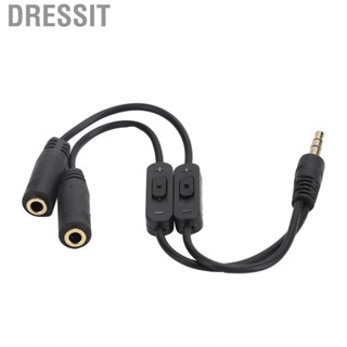 Dressit 1 To 2  Cable PVC 3.5mm Dual Stereo Female Couple