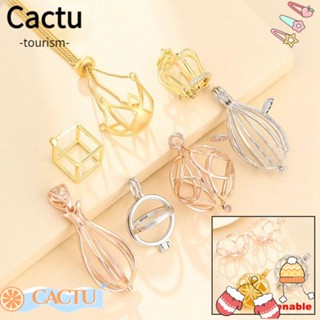 Cactu จี้ลูกปัดหินเงินแท้ 925 สีทอง เครื่องประดับ สําหรับผู้หญิง และผู้ชาย