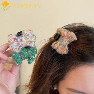 Mxmusty กิ๊บติดผม ผ้ากํามะหยี่ขนนิ่ม รูปโบว์ ขนาดเล็ก สีรุ้ง สร้างสรรค์ เครื่องประดับ สําหรับผู้หญิง