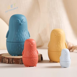 [Getdouble.th] Matryoshka ตุ๊กตาซิลิโคน จับคู่สี ของเล่นเสริมการเรียนรู้ สําหรับเด็กผู้ชาย และเด็กผู้หญิง