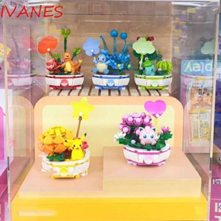 Ivanes บล็อกตัวต่อ โปเกม่อน พลาสติก น่ารัก DIY ของเล่นสําหรับเด็ก