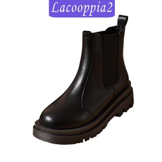 [Lacooppia2] รองเท้าบูทข้อสั้น พื้นหนา กันลื่น สําหรับผู้หญิง