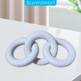 [Sunnimix1] โซ่ไม้แกะสลัก เส้นผ่าศูนย์กลาง 10 ซม. 3 ลิงค์ อเนกประสงค์ สไตล์โมเดิร์น สําหรับตกแต่งบ้าน ห้องนั่งเล่น ห้องนอน ทางเข้า