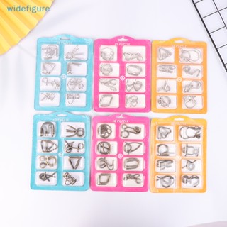 Widefigure 8 ชิ้น / เซต โลหะ Montessori ปริศนาลวด IQ Mind Brain Teaser ปริศนา เด็ก ผู้ใหญ่ โต้ตอบ เกม ผ่อนคลาย ของเล่นเพื่อการศึกษา ดี