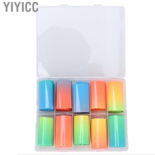 Yiyicc 10 Rolls Luminous Nail Art Transfer  Fluorescent Foil