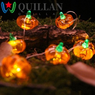 Quillan สายไฟ LED รูปฟักทอง 3D สําหรับแขวนตกแต่งปาร์ตี้ฮาโลวีน