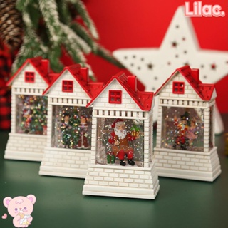 Lilac โคมไฟซานตาคลอส เครื่องประดับคริสต์มาส บ้านหิมะ ของขวัญเด็ก โคมไฟแครกเกอร์ ตกแต่งคริสต์มาส