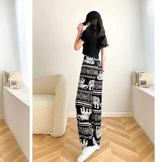 พร้อมส่ง กางเกงช้างขายาว กางเกงลำลองขายาว สวมใส่สบาย ผ้านิ่ม เบา ระบายกาอาศ ใส่ได้ทั้งชายและหญิง