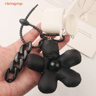 [risingmp] พวงกุญแจ จี้ดอกไม้น่ารัก สีดํา สีเขียว อุปกรณ์เสริม สําหรับคู่รัก