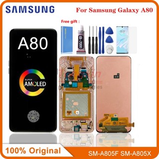 อะไหล่หน้าจอสัมผัสดิจิทัล LCD AMOLED 6.7 นิ้ว สําหรับ Samsung Galaxy A80 A805F A8050 Galaxy A80