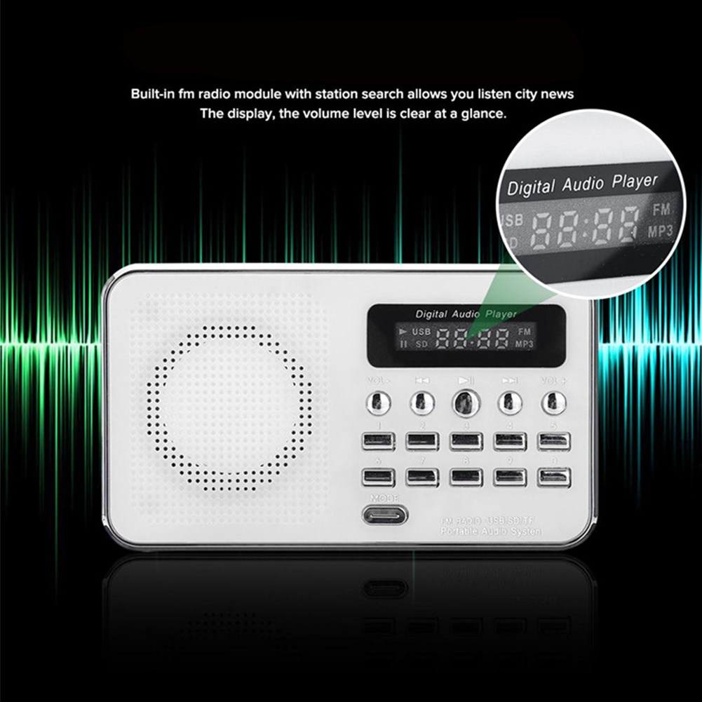 วิทยุพกพา 3.5 มม. ลำโพง ABS FM AUX โทรศัพท์แจ็คหูฟังในตัว วิทยุธรรมะ บทสวดมนต์ เสียงธรรมะ