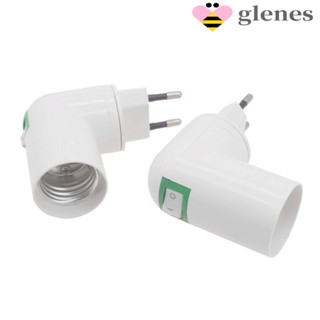 Glenes ฐานอะแดปเตอร์ซ็อกเก็ตสวิทช์เปิด / ปิดสําหรับหลอดไฟ Led E27