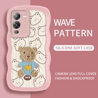 เคสหนัง TPU นิ่ม ป้องกันเลนส์กล้อง ลายการ์ตูนหมีน่ารัก สําหรับ Redmi 12C Note 12 10 Pro Plus Xiaomi 13 Pro Lite 5G NE | B081
