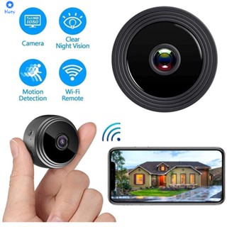 A9 Mini Camera Cctv Cam App Wireless Wifi Ip Network Monitor Security Camera Video Recorder Night Vision Hd 1080P Home Security Recording Angle 360 Degrees 【Blue】