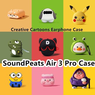 พร้อมส่ง! เคสหูฟัง แบบนิ่ม ลายการ์ตูน สําหรับ SoundPeats Air 3 Pro 3 Pro