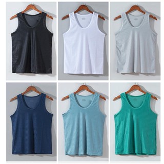 เสื้อกล้าม ผ้าเรยอน ไร้รอยต่อ สําหรับผู้ชาย