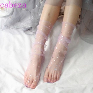 CABEZA Women Socks Candy Colors Summer Women Glitter Mesh Ladies Fishnet Socks