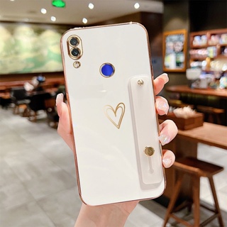 เคสโทรศัพท์มือถือซิลิโคน กันกระแทก ลายหัวใจ พร้อมขาตั้ง หรูหรา สําหรับ Xiaomi Redmi Note 5 Pro Note 7 Pro Redmi 7 Xiaomi Mi A2 Mi 6X