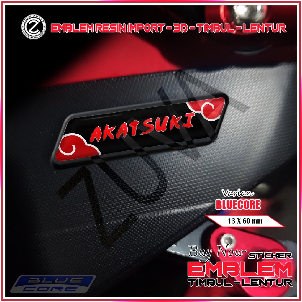 YAMAHA สติ๊กเกอร์รถจักรยานยนต์ BLUECORE 3D RAISED EMBLEM AKATSUKI โลโก้ COOL AESTHETIC อุปกรณ์เสริม