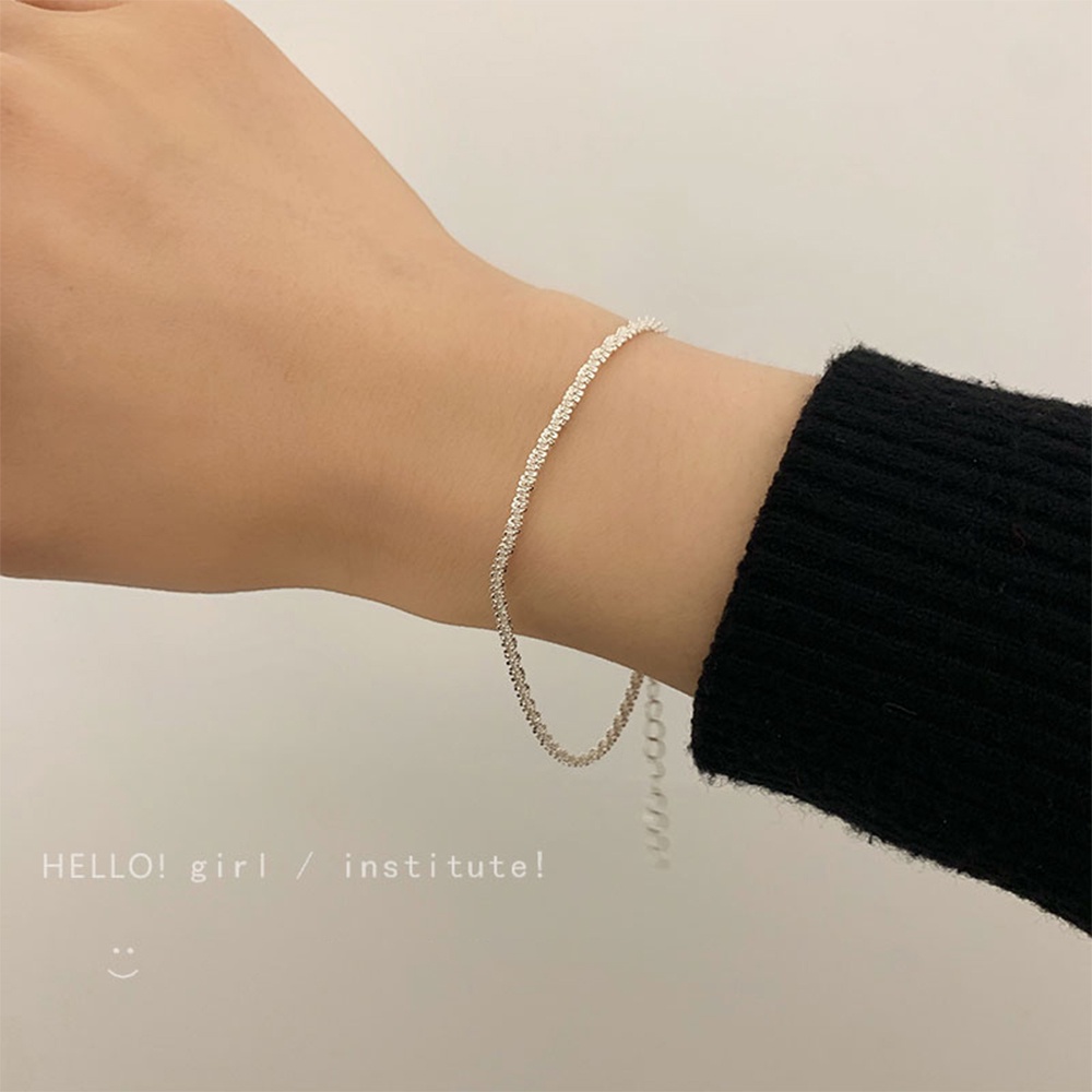 เครื่องประดับ สร้อยคอโชคเกอร์ สร้อยข้อมือเงิน Y2K จี้ผีเสื้อ ประดับคริสตัล เรียบง่าย แฟชั่นคู่รัก สําหรับผู้หญิง