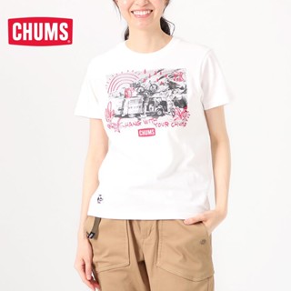 Chums/chacha Bird เสื้อยืดลําลอง แขนสั้น สไตล์ญี่ปุ่น สําหรับผู้ชาย และผู้หญิง เหมาะกับฤดูใบไม้ผลิ ฤดูร้อน