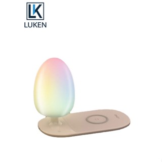 Luken 3 In 1 โคมไฟตั้งโต๊ะ LED ไร้สาย ชาร์จเร็ว