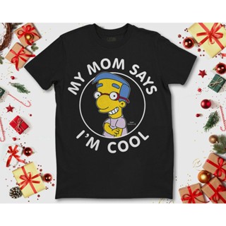 2022 New The Simpsons Millhouse My Mom Said Im Cool Mens T-Shirt fashion hot sell top_02