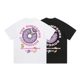 Ready Stock Donut Cartoon Print Loose Dropped Shoulder Short Sleeve T-Shirt The Simpsons The_02