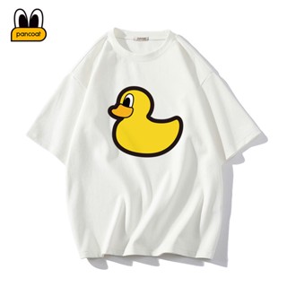 Pancoat ของแท้ เสื้อยืดแขนสั้น ทรงหลวม แฟชั่นฤดูร้อน สําหรับผู้ชาย คู่รัก