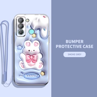 เคสโทรศัพท์มือถือ ทรงสี่เหลี่ยม ป้องกันกล้อง ลายการ์ตูนน่ารัก 3D หรูหรา สําหรับ Tecno Pop 5 Lte BD4 BD4i BD4a