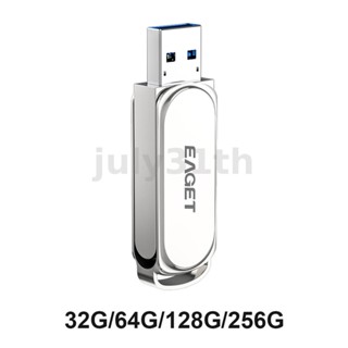 Eaget แฟลชไดรฟ์ F80 USB3.0 ความเร็วสูง 32G 64G 128G 256G Mem0ry Stick Mini Pendrive สําหรับโทรศัพท์มือถือ แท็บเล็ต TV