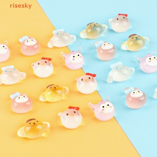 [risesky] เครื่องประดับเรซิ่นเรืองแสง ลายการ์ตูน DIY สําหรับตกแต่ง 3 ชิ้น