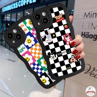 เคสโทรศัพท์มือถือ ลายการ์ตูน Toy Story Checkerboard Sunflower ขอบหยัก สําหรับ Samsung A04 A14 A50 A12 A04s A13 A03s A30s A31 A73 A11 A20 A23 A32 A04E A53 A21s A22 A02s M22 A50s A52 A52s M32 A51 A33