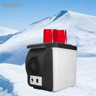  Virgo311 6L 12 Volt ตู้เย็นเกรดอาหารเสียงรบกวนต่ำมัลติฟังก์ชั่รถตู้เย็นตู้แช่แข็งแบบพกพาสำหรับรถยนต์