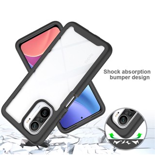 2 In 1 // tow in one Transparent Clear Thickened Shockproof Case Xiaomi 10T Pro POCO X3NFC Redmi Note9s 9pro note8 pro Fall Prevention Case Back Cover