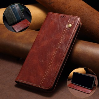 เคสโทรศัพท์มือถือหนัง PU ฝาพับแม่เหล็ก พร้อมช่องใส่บัตร ขาตั้งวาง สําหรับ OPPO Realme V15 Q3S Q3T 7 7i 20 Narzo 50i 50A 50 Prime GT2 Pro Neo2T V23 C35 C21 C11 C20 C17 K9S