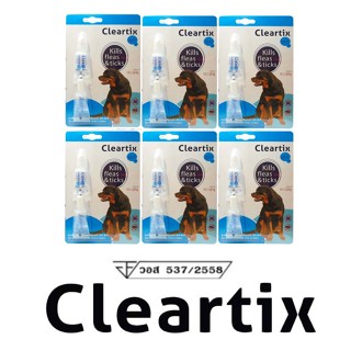 Cleartix 6 แผง (12 หลอด) ผลิตภัณฑ์ป้องกันหมัดและเห็บ หยดกำจัดเห็บหมัด สุนัข 10.1-20 กก