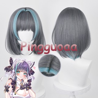 Manmei Game Azur Lane Cheshire Cosplay Wig 36cm Short Bobo Wigs Heat Resistant Synthetic Hair