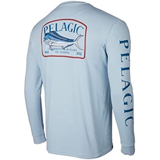 Pelagic เสื้อกันหนาวแขนยาว ลายพราง ป้องกันแดด สําหรับตกปลา UPF50+