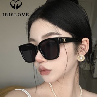 Irislove แว่นตากันแดด UV400 กรอบสี่เหลี่ยม ขนาดใหญ่ ป้องกันรังสียูวี สีดํา สไตล์ยุโรป เหมาะกับการพกพาเดินทาง ชอปปิ้ง ถ่ายรูป เครื่องประดับแฟชั่น สําหรับผู้ชาย และผู้หญิง