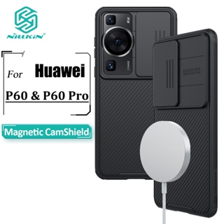 Nillkin CamShield Pro เคสโทรศัพท์ แม่เหล็ก สําหรับ Huawei P60 Pro / P60 เคสกล้อง เลื่อน ป้องกัน ฮาร์ดพีซี + TPU กันกระแทก ฝาหลัง