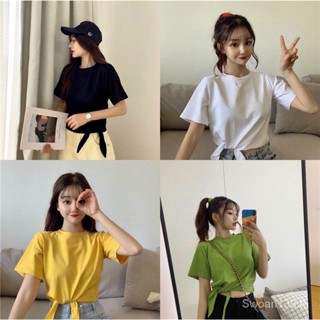 ส่งของทันที 🌸ถูกที่สุด！เสื้อครอปรัดรูปเอวลอย เสื้อครอปรัดรูปแขนสั้น เสื้อครอป เสื้อครอปรัดรูป เสื้อครอปสีขาวบาง เสื้อครอปสีขาว swoan139.th