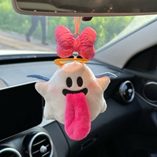 Cartoon Cute Angel Car Ornaments Rearview Mirror Pendant Plush Pendant Cute Car Accessories New Car Gift for Girls car pendant car decorations